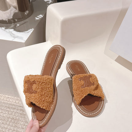 CELINE 25S LYMPIA TWISTED SANDAL IN BURNT ORANGE SPONGE FABRIC