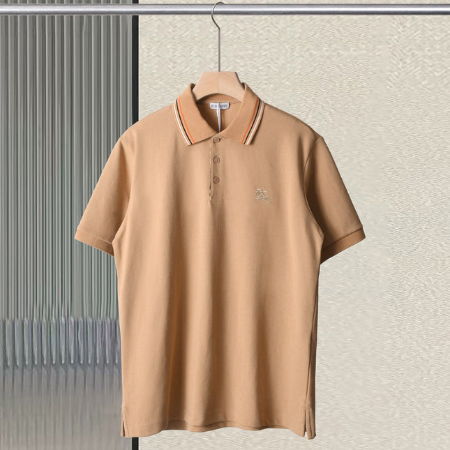 Burberry 25 Polo T- Shirt Caramel Cotton 232684