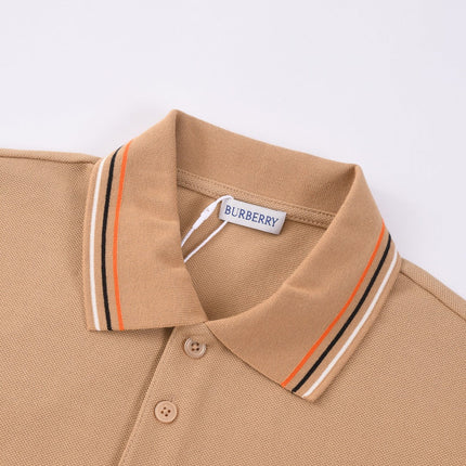 Burberry 25 Polo T- Shirt Caramel Cotton 232684