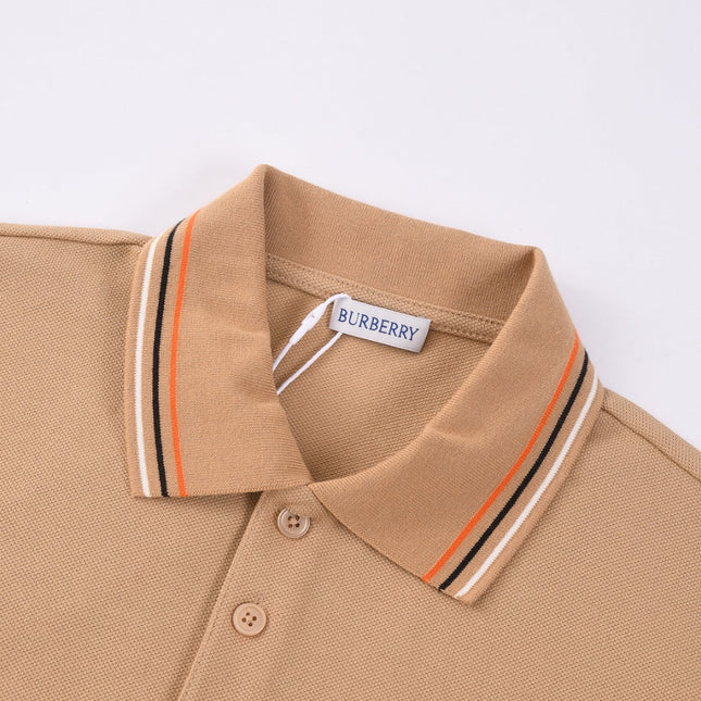 Burberry 25 Polo T- Shirt Caramel Cotton 232684