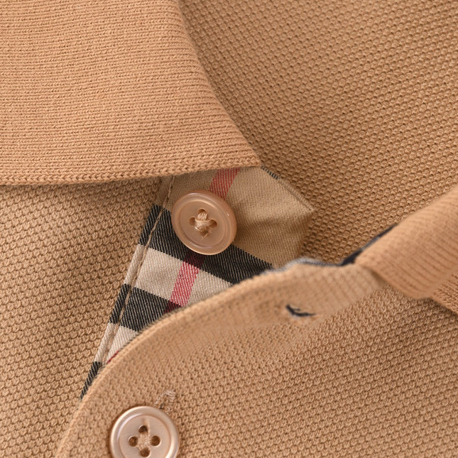 Burberry 25 Polo T- Shirt Caramel Cotton 232684