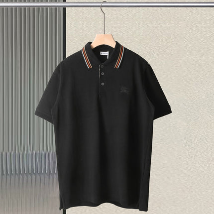 Burberry 25 Polo T- Shirt Black Cotton 232686