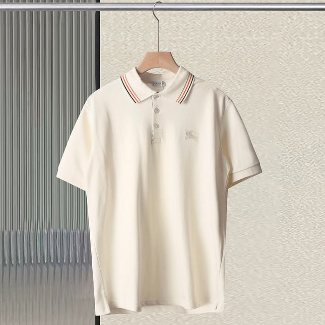 Burberry 25 Polo T- Shirt White Cotton 232685