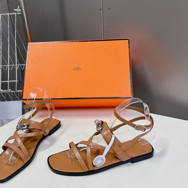 JUNE SANDAL CARAMEL CALFSKIN