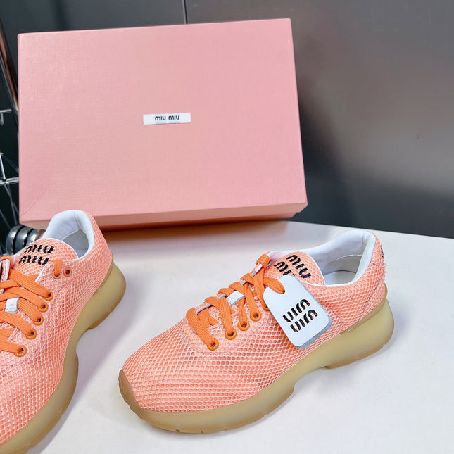 BASIC SNEAKERS IN LIGHT ORANGE MESH