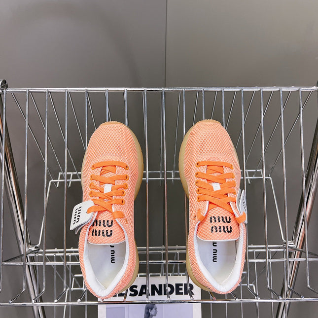 BASIC SNEAKERS IN LIGHT ORANGE MESH