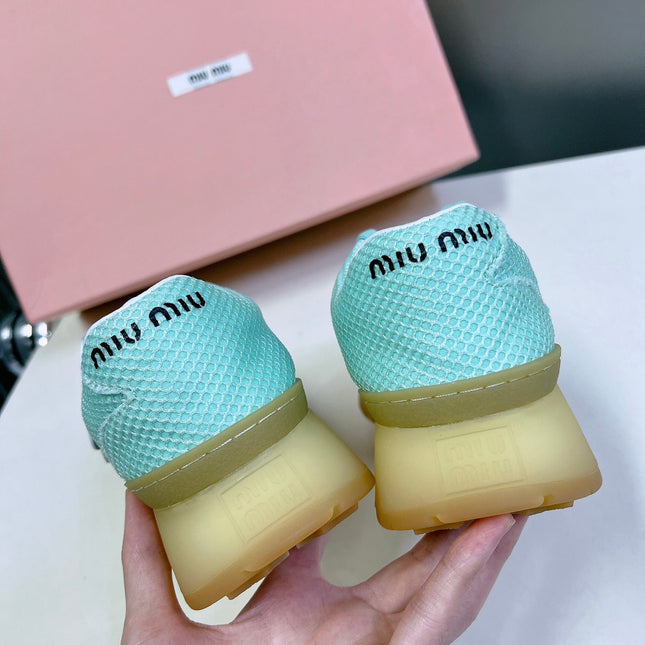 BASIC SNEAKERS IN TURQUOISE MESH