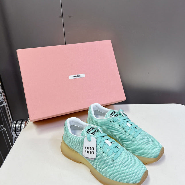 BASIC SNEAKERS IN TURQUOISE MESH