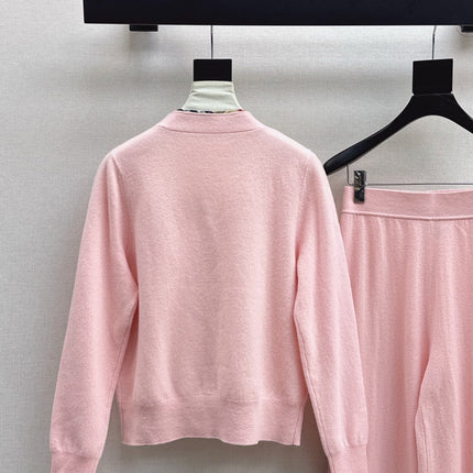 BURBERRY 25S CARDIGAN AND STRAIGHT-LEG PANTS SET 098