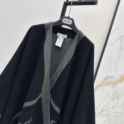 MAX MARA 25S JACQUARD CAPE COAT 007