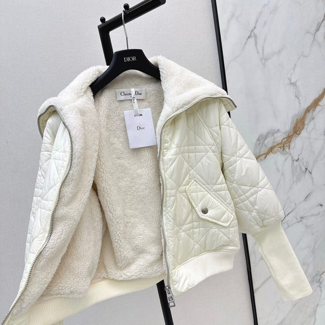 DIOR 25S COTTON JACKET WITH SHEARLING LINING 595