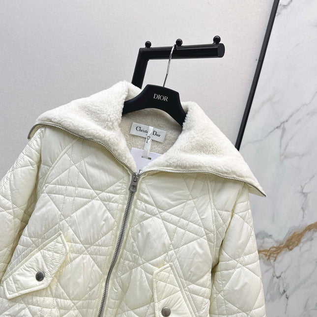 DIOR 25S COTTON JACKET WITH SHEARLING LINING 595