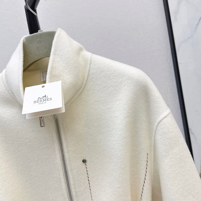 HERMES 25S STAND-COLLAR ZIP-UP JACKET 036