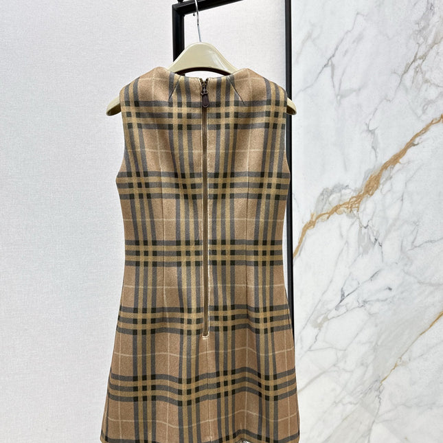 BURBERRY 25S PLAID VEST DRESS 099