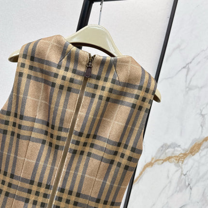 BURBERRY 25S PLAID VEST DRESS 099