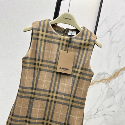 BURBERRY 25S PLAID VEST DRESS 099