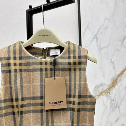 BURBERRY 25S PLAID VEST DRESS 099