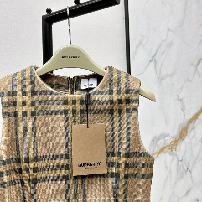 BURBERRY 25S PLAID VEST DRESS 099