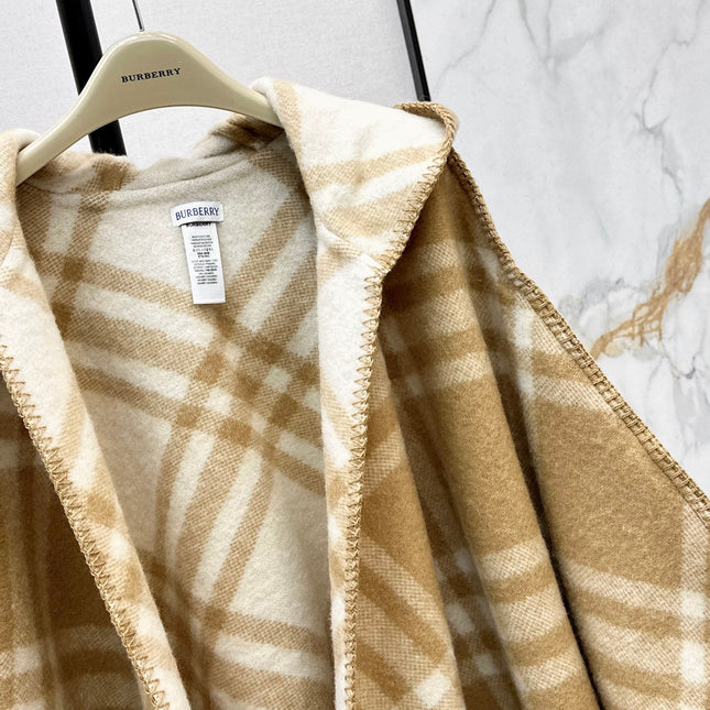BURBERRY 25S REVERSIBLE CASHMERE CAPE 0045