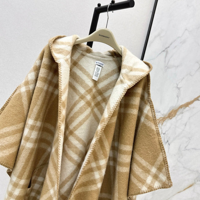 BURBERRY 25S REVERSIBLE CASHMERE CAPE 0045