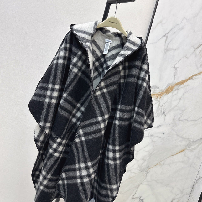 BURBERRY 25S REVERSIBLE CASHMERE CAPE 0046