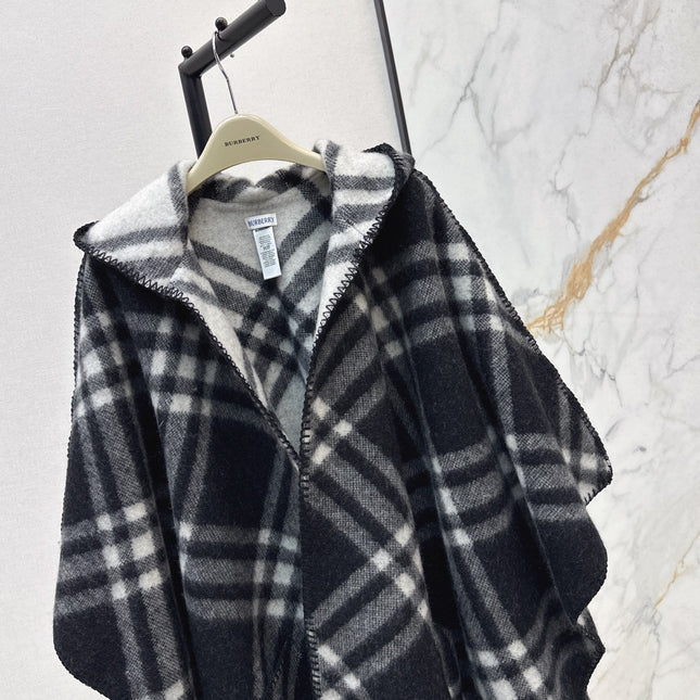 BURBERRY 25S REVERSIBLE CASHMERE CAPE 0046