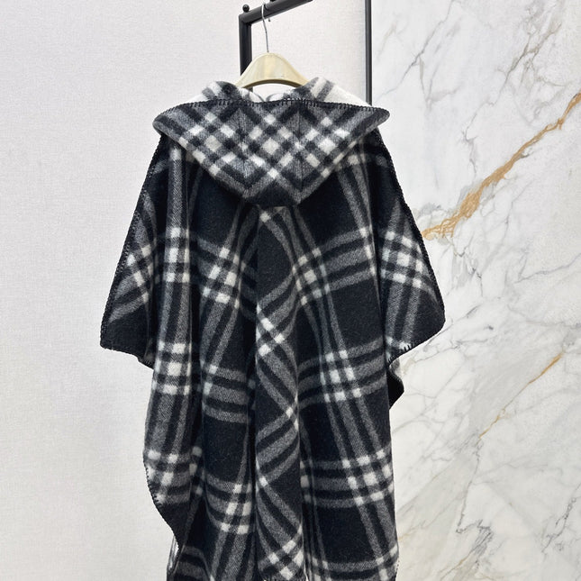 BURBERRY 25S REVERSIBLE CASHMERE CAPE 0046