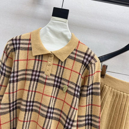BURBERRY 25S POLO SHIRT AND SKIRT SET 0047
