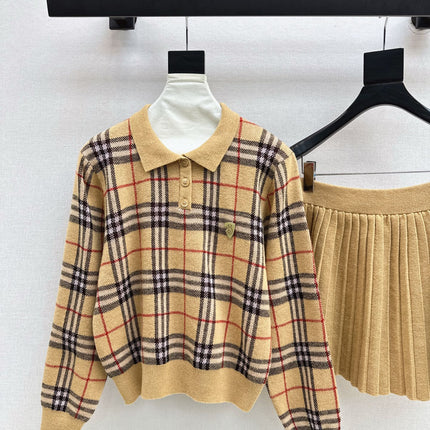 BURBERRY 25S POLO SHIRT AND SKIRT SET 0047