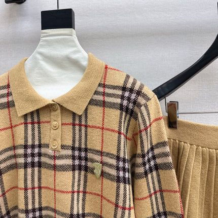 BURBERRY 25S POLO SHIRT AND SKIRT SET 0047