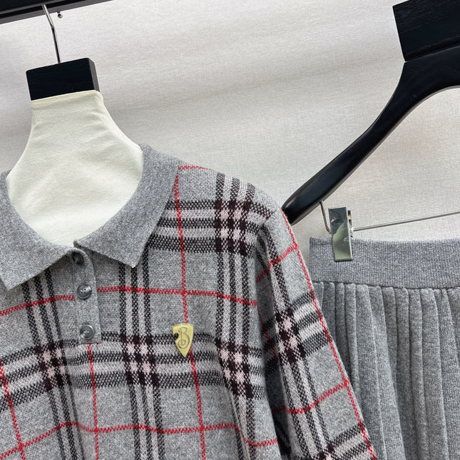 BURBERRY 25S POLO SHIRT AND SKIRT SET 0048