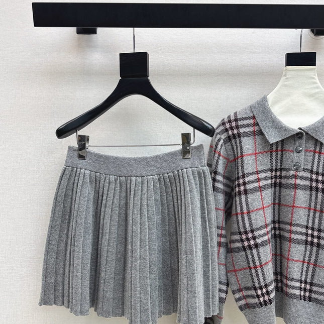 BURBERRY 25S POLO SHIRT AND SKIRT SET 0048