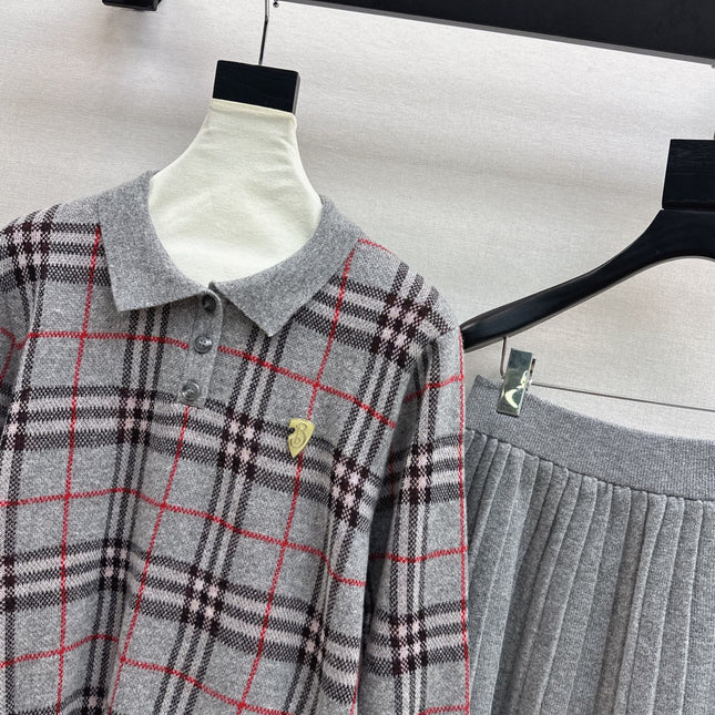BURBERRY 25S POLO SHIRT AND SKIRT SET 0048