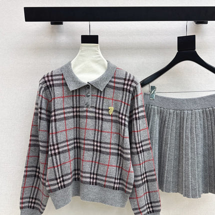BURBERRY 25S POLO SHIRT AND SKIRT SET 0048