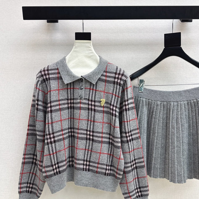 BURBERRY 25S POLO SHIRT AND SKIRT SET 0048