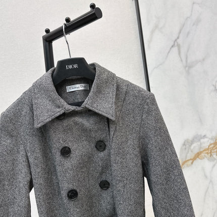 DIOR 25S DOUBLE-BREASTED COLLARED DRESS 590