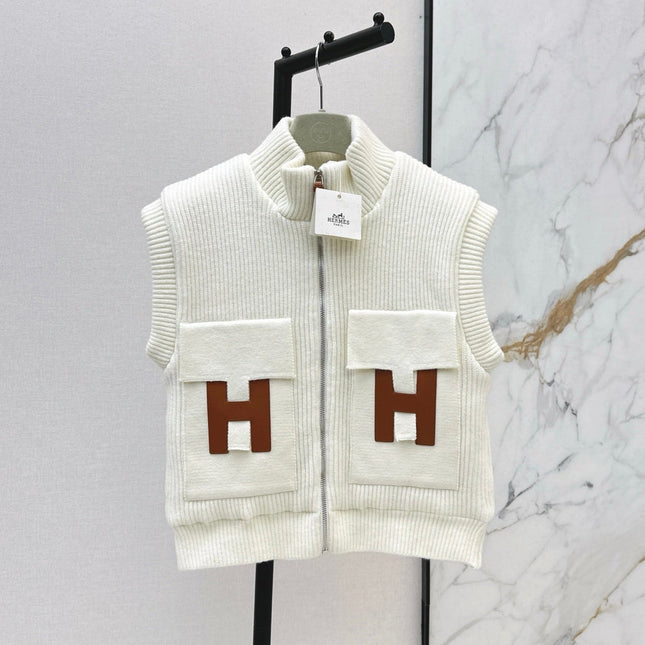 HERMES 25S SLEEVELESS KNIT VEST 235