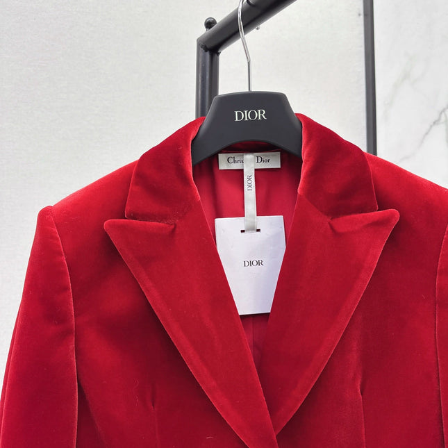 DIOR 25S VELVET BLAZER 522