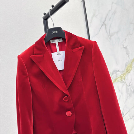 DIOR 25S VELVET BLAZER 522