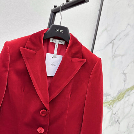 DIOR 25S VELVET BLAZER 522