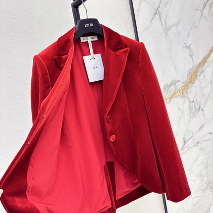 DIOR 25S VELVET BLAZER 522