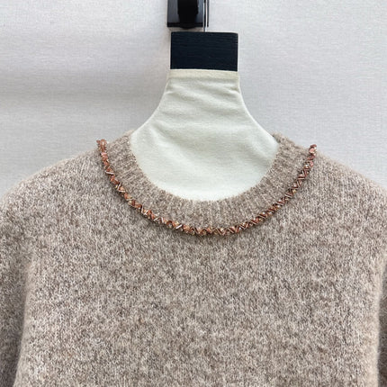DIOR 25S CREW NECK SWEATER WITH BEADING 482