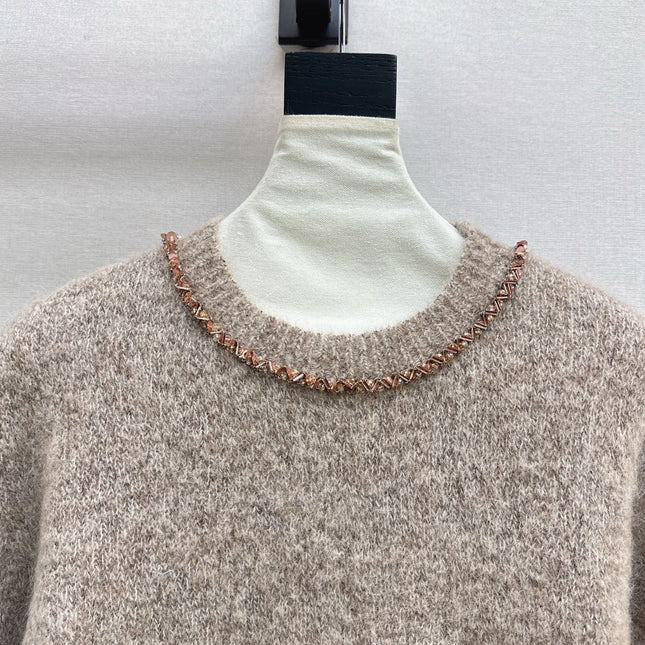 DIOR 25S CREW NECK SWEATER WITH BEADING 482