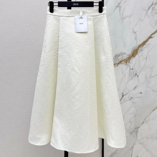 DIOR 25S WHITE FLARED SKIRT 514