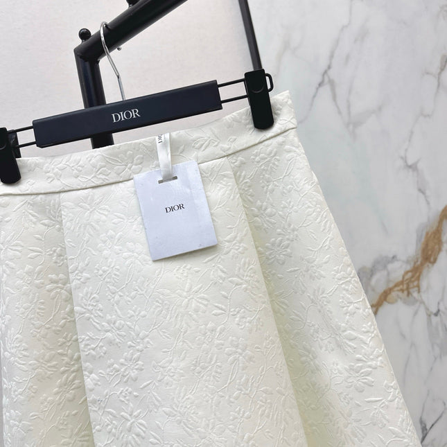 DIOR 25S WHITE FLARED SKIRT 514