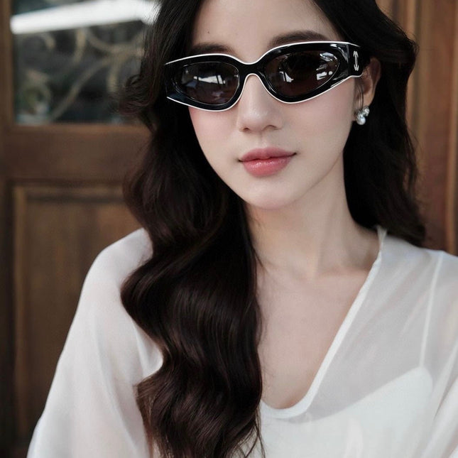 CC Sunglassses Black Mix White 6056