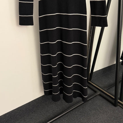 CHANEL 25S STRIPED KNIT SWEATER DRESS 335