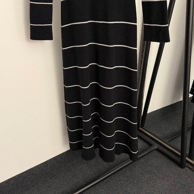 CHANEL 25S STRIPED KNIT SWEATER DRESS 335