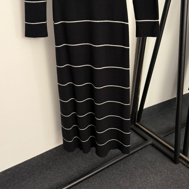 CHANEL 25S STRIPED KNIT SWEATER DRESS 335