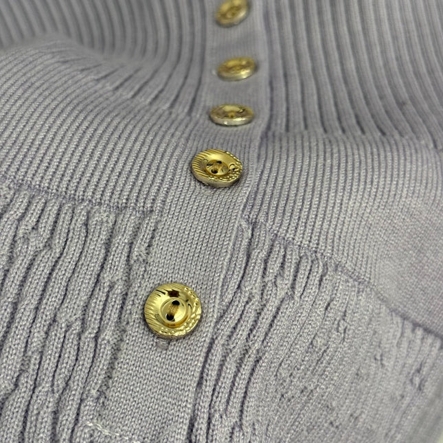 CHANEL 25S LONG-SLEEVE KNIT DRESS 334